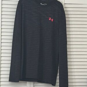 Under Armour Black and Pink Long Sleeve Tee